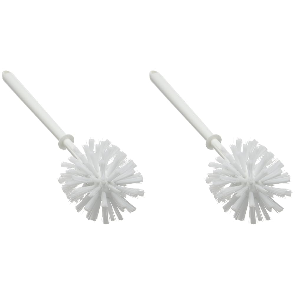 Elliott Large Long Handle Toilet Brush With Grip Handle, Strong Nylon Bristles for effective Cleaning, Can be used as a refill/replacement, Perfect for use at home, office or workplace (Pack of 2)