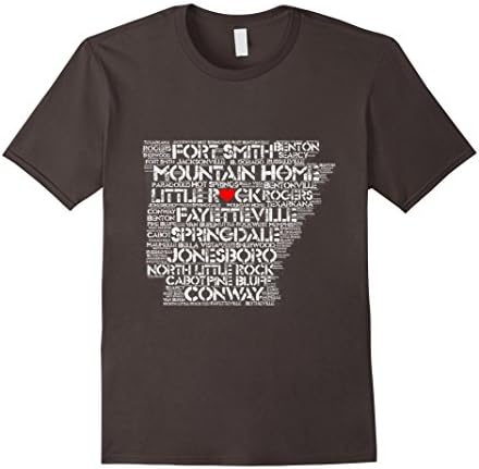 Men's Arkansas Pride. Love Arkansas. Razorback State T-Shirt 3XL Asphalt