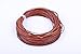 KONMAY 1.0mm Round Real Leather Cord, 25 Yards Distressed Brown Leather String Cord for Jewelry Making, Necklaces, Bracelets and Crafting