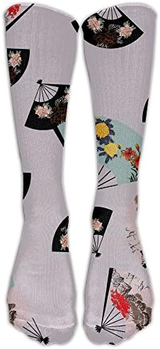 Vintage Chinese Style Women Compression Stockings Comfortable Long Socks Unisex Sports Socks