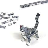 PIPEROID Animals Silver Tabby Cat 3D Puzzle DIY