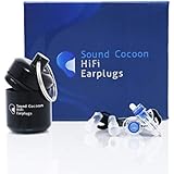 Sound Cocoon HiFi Ear Plugs - High Fidelity Hearing Protection Earplugs, Noise Reduction for Concerts, Musicians, Motorcycles, Shooters &amp; More - Reusable with Carrying Case &amp; Cord