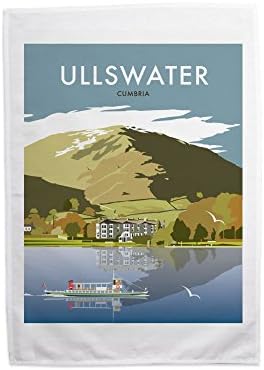 Star Editions Ullswater, Cumbria' Print Tea Towel, 70 cm Length x 46 cm Width, Cotton, Multi-Colour, 70 x 46 x 1 cm