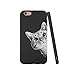 iphone 6s case, shockproof, scratch, protective cover, iphone 6 / 6s 4.7in, art, cats, stylish, cover case (Black line005)