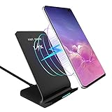 LK Wireless Charger, Qi Wireless Charging Pad Stand for Samsung Galaxy S10/S10 Plus/S10e/Note 10/Note 10 Plus/S9/S9 Plus, iPhone XS Max/XS/XR, LG G7 ThinQ, Google Pixel 3/3 XL All Qi-Enabled Devices