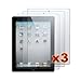 Importer520 Premium Screen Protector Film Clear (Invisible) for Apple iPad 2 and the New iPad (iPad 3, 3rd Generation) (3-Pack) NEWEST MODEL