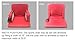 SoftTouch Stadium seats for bleachers | Stadium chairs for bleachers with back support | Bleacher seats with backs and cushion (Aurora Red)