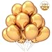 TONGN Gold Metallic Party Balloons 100 Pack 12inch Latex Helium Shiny Golden Chrome Balloons for Party Decoration Birthday Wedding Baby Shower Christmas Graduation …