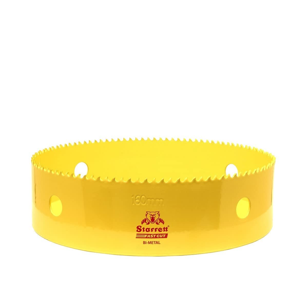 Starrett HSS Bi-Metal Hole Saw - FCH160M Fast Cut Extra Cobalt Hole Saw - For Stainless Mild Sheet Wood Plastic Various Materials - 160MM