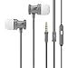Uiisii US80 in Ear Headphones Sport Earbuds with Mic Stereo Bass 3.5mm Jack for Apple iOS and Android Smartphones PC Tablet (Gray)