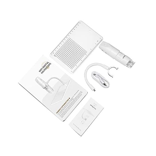 WiFi Digital Mikroskop,KNMY Drahtloses Digitales Mikroskop 50-fache bis 1000-fache Vergrößerung,8 Einstellbare LED… – Bild 8
