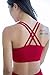 Helisopus Women's Strappy Crisscross Back Support Yoga Gym Sports Bra Tops