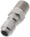 Erie Tools 1/4in. MPT Male Stainless Steel Plug Quick Connect Coupler 4000 PSI 10.5 GPM for Pressure Washer Gun Hose Wand Nozzle