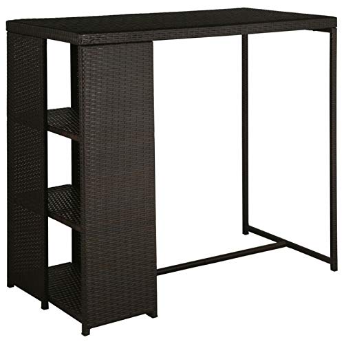 Tidyard 5-TLG. Gartenbar-Set mit Kissen Theke Bar Tresen Gartentheke Bartisch Stehtisch Barhocker Barstuhl Gartenmöbel… – Bild 8