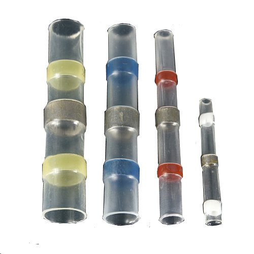 Water & Wood 50pcs Waterproof Solder & Seal Heat Shrink Butt Connectors with Soldering Sleeve - Thumbnail 4