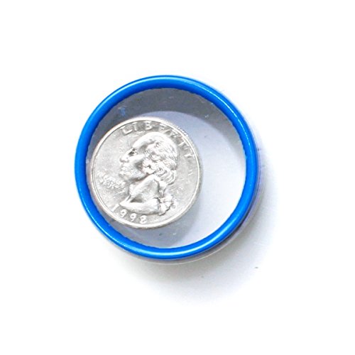 Mimi Pack 1 oz Deep Round Clear Window Tin Slip Top Lid For Salves, Favors, Spices, Balms, Candles, Gifts Limited Run Series 24 Pack (Blue)