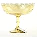 Koyal Wholesale 8 x 6.75-Inch Antique Gold Glass Compote Bowl Pedestal Flower Bowl Centerpiece