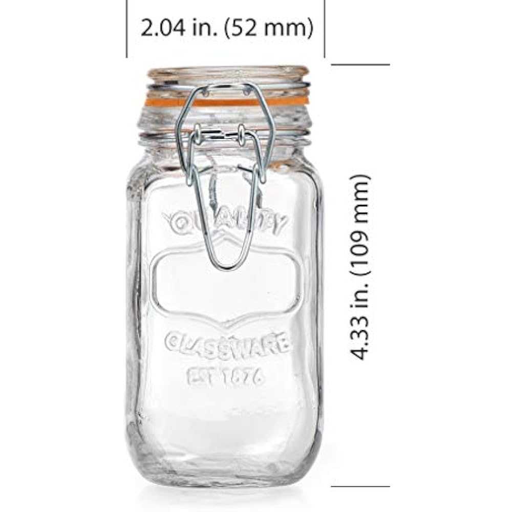 Elegant Home Airtight Glass Spice Jar Hermetic Seal Bail & Trigger/Jar