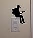 YINGKAI Cowboy Playing Guitar On Light Switch Decal Vinyl Wall Decal Sticker Art Living Room Carving Wall Decal Sticker for Kids Room Home Window Decoration
