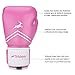 Trideer Pro Grade Boxing Gloves, Kickboxing Bagwork Gel Sparring Training Gloves, Muay Thai Style Punching Bag Mitts, Fight Gloves Men & Women (Pink & White, 10 oz)