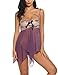 Avidlove Women Sexy Lingerie Halter Irregular Outfits Babydoll Set Lace Chemise Purple M
