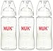 NUK Perfect Fit Baby Bottle, Clear, 10oz 3pk