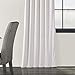 HPD Half Price Drapes Signature Velvet Thermal Blackout Curtains for Living Room 108 Inch Long (1 Panel) Rod Pocket Insulated Blackout Curtains for Bedroom Window Curtains, 50W x 108L, Porcelain White