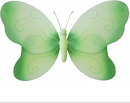 Amazon Com Hanging Butterfly Large 13 Green Swirls Nylon