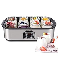 Yogurt Maker - MVPower Automatic Digital Yogurt Machine with 8 Glass Jars 48 Ozs