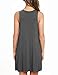AUSELILY Women's Sleeveless Pockets Casual Swing T-Shirt Dresses (M, Gray)