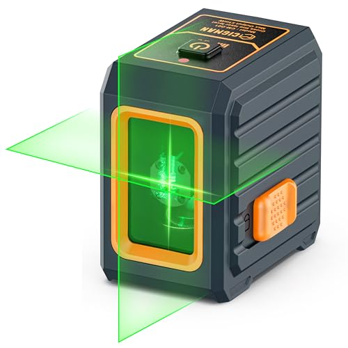 CIGMAN Green Laser Level with Auto Leveling and Manual Mode, 30M Pulse Mode, 4 Brightness Levels, High Accuracy ±0.3mm/1M, Includes AA Batteries and Stand