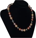 Multicolored Freshwater Pearl Necklace (Real Shell Pearls Necklace Choker), 12mm