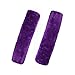 Dotesy 2 Pcs Soft Faux Sheepskin Wool Car Safety Seat Belt Pads Shoulder Strap Cover Neck Cushion (Purple)