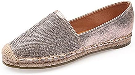 York Zhu Loafers for Women, Crystal Round Toe Slip on Flats, Ladies Fisherman Shoes
