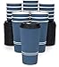 Glowcoast To Go Coffee Cups With Lids - 22 oz Disposable Coffee Cup With Lid. Large Togo Travel Paper Ripple Hot Cups Insulated For Hot, Cold Beverage Drinks, No Sleeves Needed (50, Royal Blue)