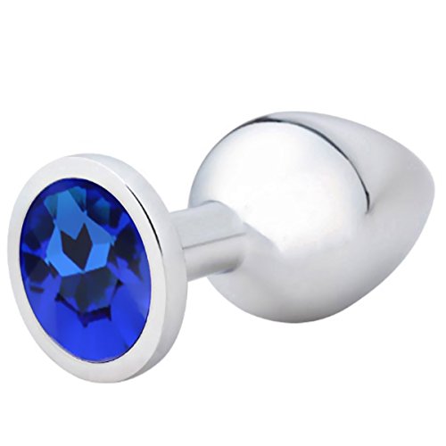 AKStore Medium Super Quality Deluxe Steel Fetish Plug Anal Butt Jewelry for Fetish Kinky Sex Love Games Personal Sex Massager Good Valentine ‘S / Birthday Gift(Blue)