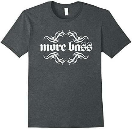 Mens More Bass - rock metal bassist music tattoo style t-shirt Medium Dark Heather
