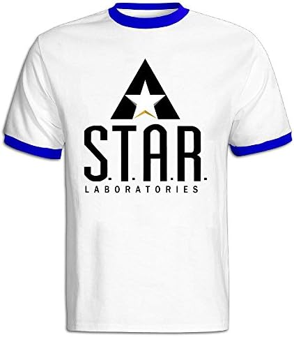 Men's Star Labs - S.T.A.R. Comics Hero Flash Laboratories Logo Color Block T-shirt RoyalBlue