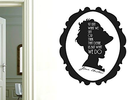 Jane Austen It Isnt What We Say Or Think That Define Us Wall Stickers - Large (Height 66cm x Width 57cm) Shiny Gold