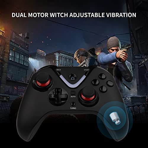 ROTOMOON Wireless Game Controller with LED Lighting Compatible with Xbox One S/X, Xbox Series S/X Gaming Gamepad, Remote Joypad with 2.4G Wireless Adapter, Rechargeable Battery