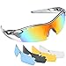 HODGSON Polarized Sports Sunglasses with 5 Interchangeable Lenses for Men Women Cycling Baseball Running Glasses, TR90 Unbreakable-Gray