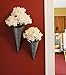 Hanging Metal Cone Wall Vases - Rustic Farmhouse Style, Nesting Set of 2
