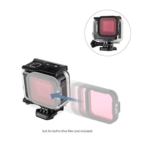 Standard Protective Waterproof Dive Housing Case for GoPro Hero 5/6 Black Action Camera and GoPro Hero 7 Black Cameras - Up to 45 Meters - Protective Lens Removal NOT Needed - Transparent Clear - Thumbnail 5