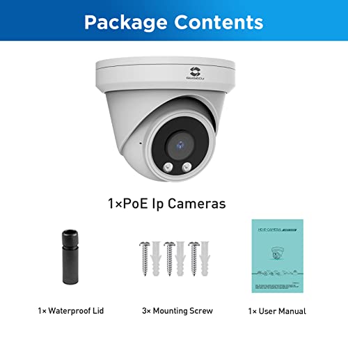 GWSECU PoE Security Camera, AI Human/Motion/Intrusion/TrIPwire