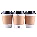Springpack 110 Sets white hot Travel Lids Sleeves and Straws 100% Biodegradable & Compostable Pla Eco Friendly to go paper coffee cups, 12oz