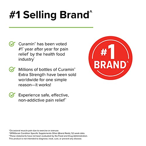 Terry Naturally Curamin Extra Strength 120 Tablets NonAddictive Pain Relief Supplement with