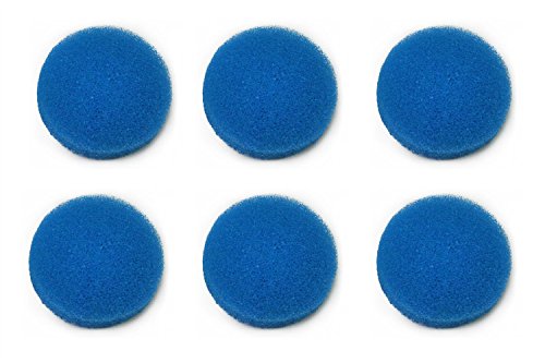 LTWHOME Blue Coarse Foam Media Filter Pads Suitable for Eheim Ecco Pro 130/200/300 Ecco 2232/2234/2236(Pack of 6)