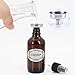 Mavogel Pack of 6, 4 oz Amber Glass Bottles with Black Fine Mist Sprayers-Including 2 Extra Black Fine Mist Sprayers, 2 Stainless Steel Mini Funnel, 2 Transfer Pipettes, 6 Bottle Labels
