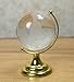 Crystal World Globe - Crystal Etched Globe On Stand - Gold Colored Base - Desktop Decoration - Home or Office - Gift Boxed - 4