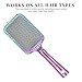 Hair Brush Set - Professional Round, Vent and Paddle Hairbrush for All Hair Types, Mermaid/Ombre by Lily England